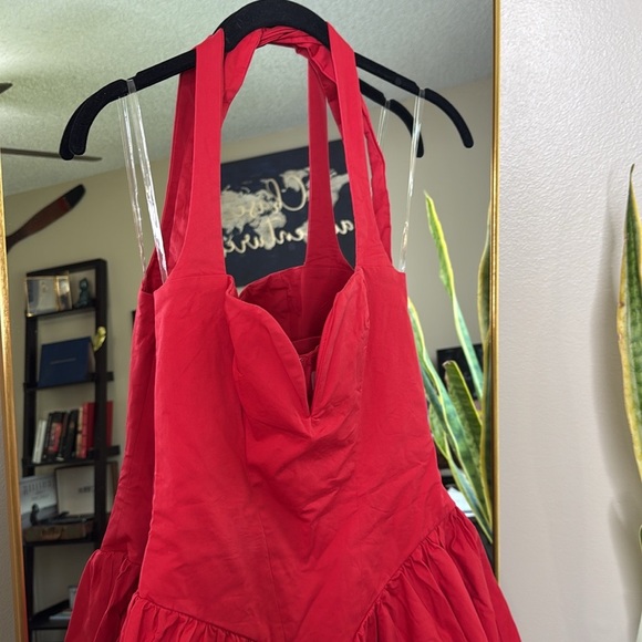 HOUSE OF CB 'Coquette' Scarlet Halter Midi Dress NWOT - Picture 5 of 7